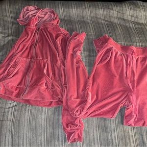 Pink Velour Tracksuit